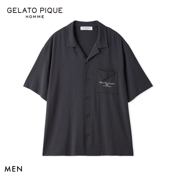 ジェラートピケ オム メンズ 接触冷感 COOLレーヨンロゴシャツ ジェラピケ パジャマ GELATO PIQUE HOMME