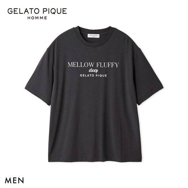 ジェラートピケ オム メンズ 接触冷感 COOLレーヨンロゴTシャツ ジェラピケ パジャマ GELATO PIQUE HOMME