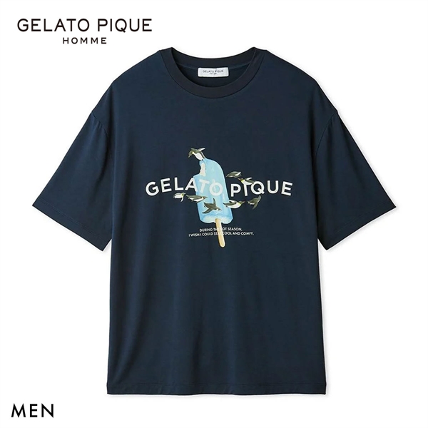 ジェラートピケ オム メンズ 接触冷感 アイスポップジャージーTシャツ ジェラピケ パジャマ ルームウェア gelato pique HOMME