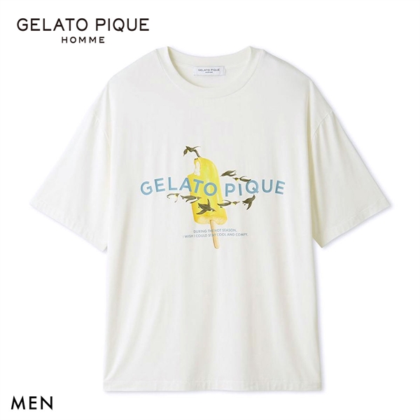 ジェラートピケ オム メンズ 接触冷感 アイスポップジャージーTシャツ ジェラピケ パジャマ ルームウェア gelato pique HOMME