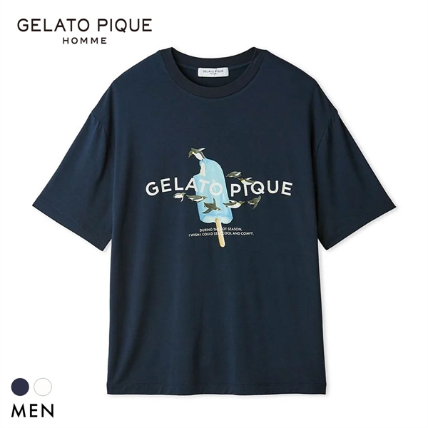 ジェラートピケ オム メンズ 接触冷感 アイスポップジャージーTシャツ ジェラピケ パジャマ ルームウェア gelato pique HOMME