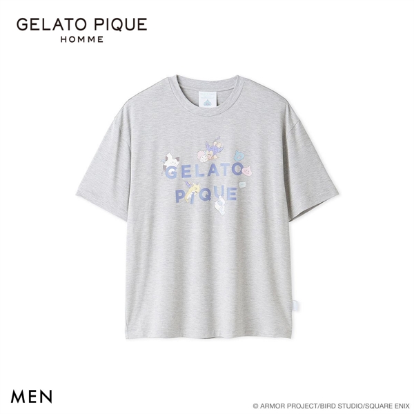 ジェラートピケ オム メンズ ドラゴンクエスト ワンポイントTシャツ ジェラピケ パジャマ ルームウェア GELATO PIQUE DRAGON QUEST HOMME