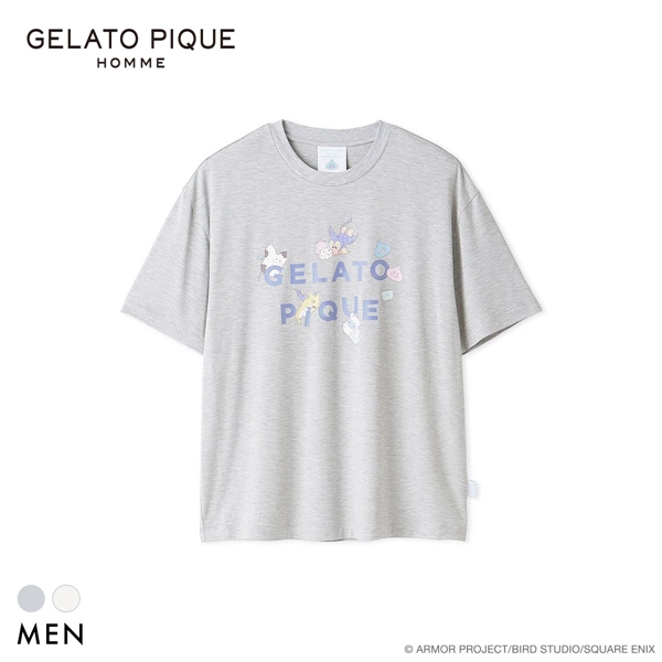 ジェラートピケ オム メンズ ドラゴンクエスト ワンポイントTシャツ ジェラピケ パジャマ ルームウェア GELATO PIQUE DRAGON QUEST HOMME