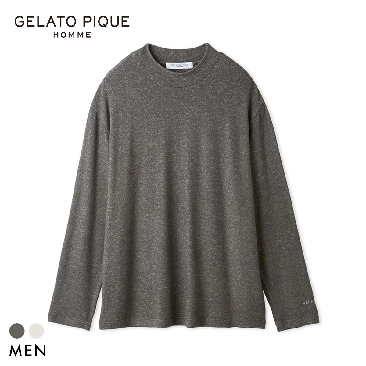 ジェラートピケ オム メンズ スノーモックネックロンT ジェラピケ パジャマ ルームウェア gelato pique HOMME