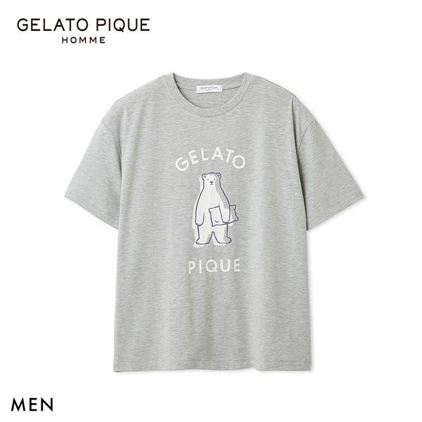 ジェラートピケ オム メンズ IFMC. ワンポイントTシャツ ジェラピケ パジャマ GELATO PIQUE HOMME