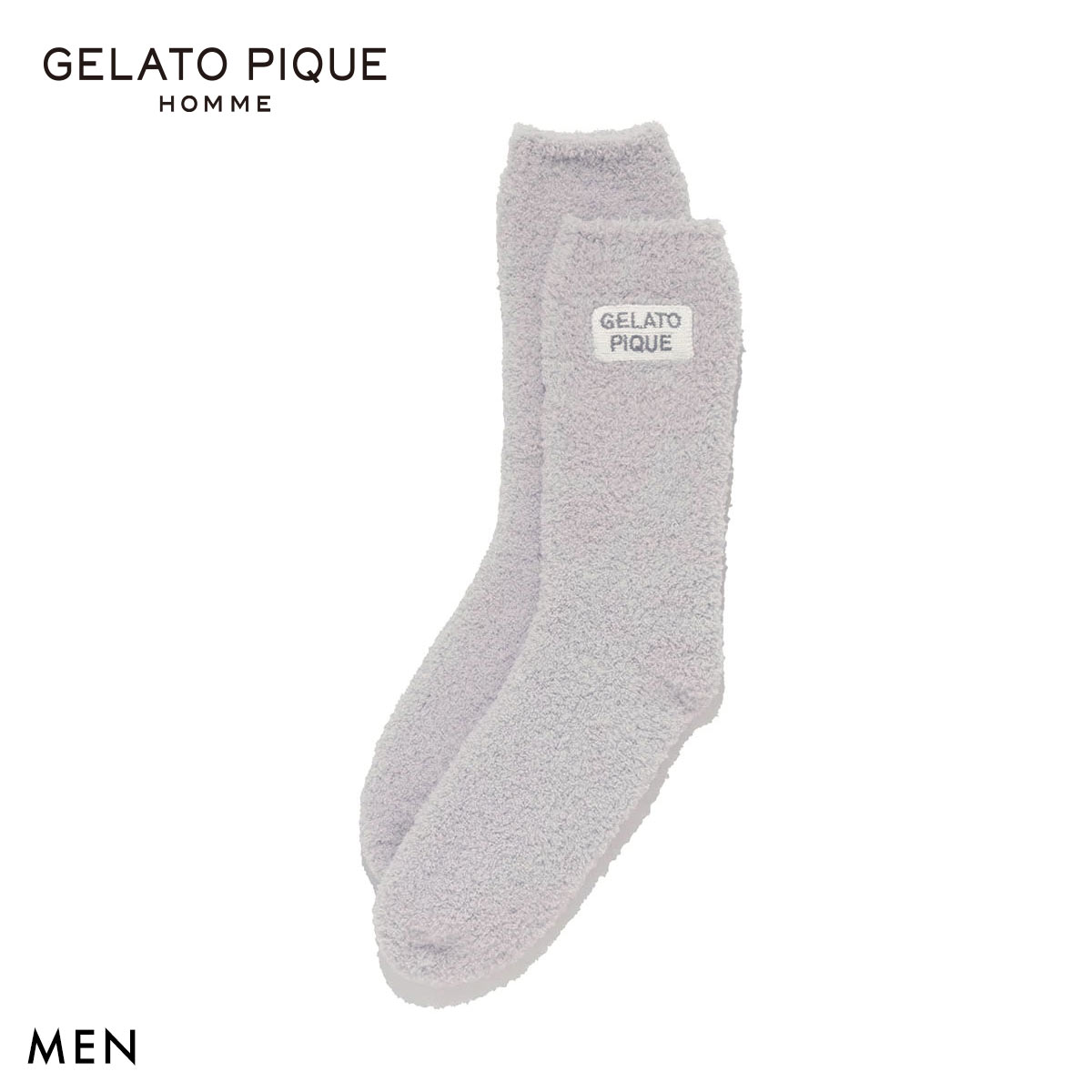 ジェラートピケ オム メンズ カラフルパウダーソックス ジェラピケ パジャマ ルームウェア gelato pique HOMME(GY-グレー-Free)