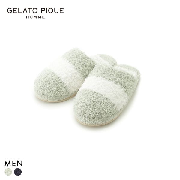 ジェラートピケ オム メンズ ジェラート2ボーダールームシューズ ジェラピケ gelato pique HOMME