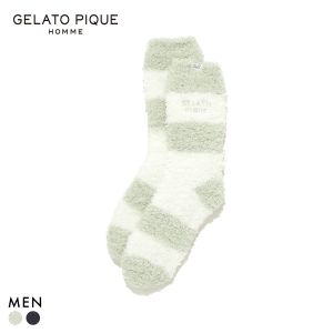 ジェラートピケ オム メンズ ジェラート2ボーダーソックス ジェラピケ gelato pique HOMME