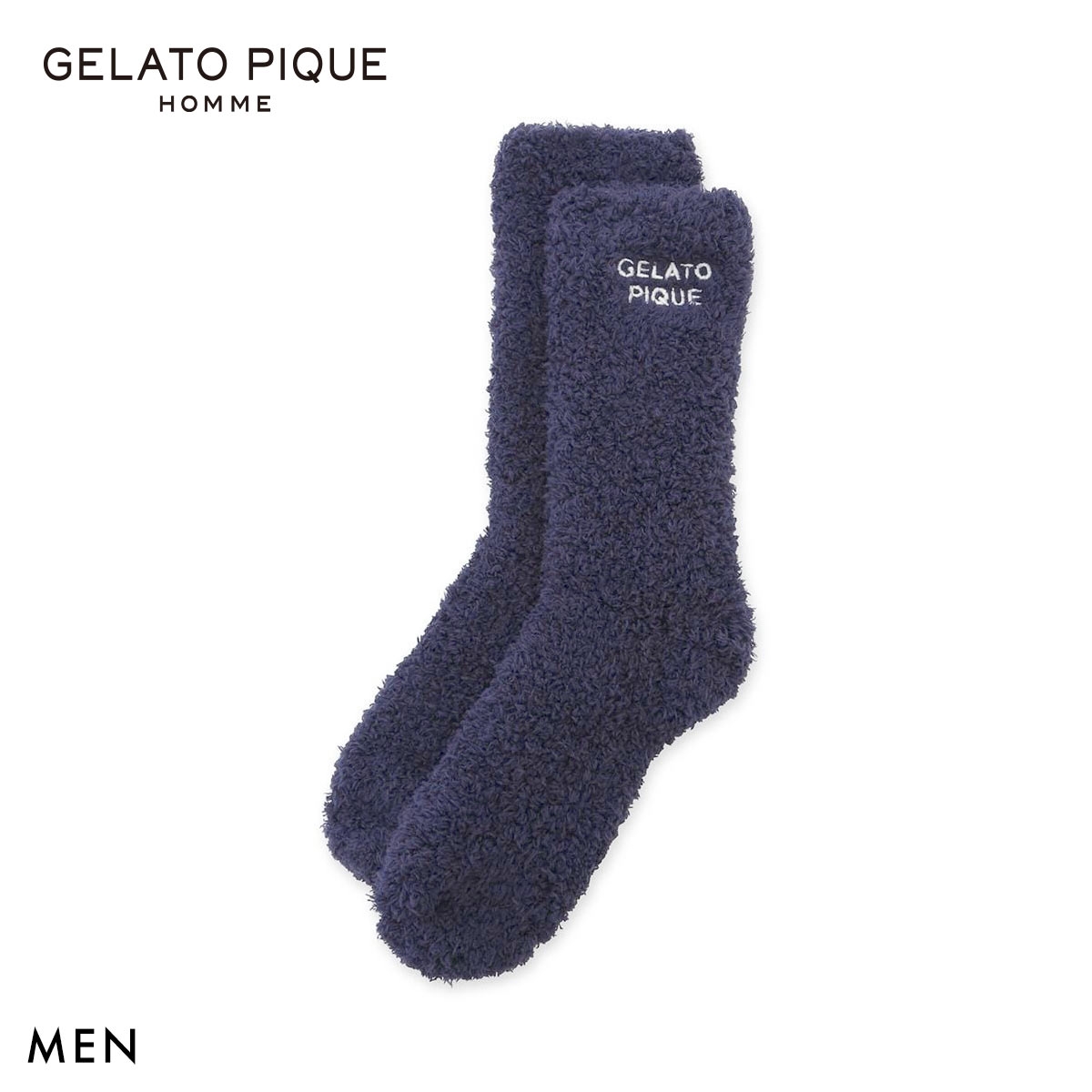 ジェラートピケ オム メンズ ジェラートソックス ジェラピケ パジャマ ルームウェア gelato pique HOMME(NV-ネイビー-Free)