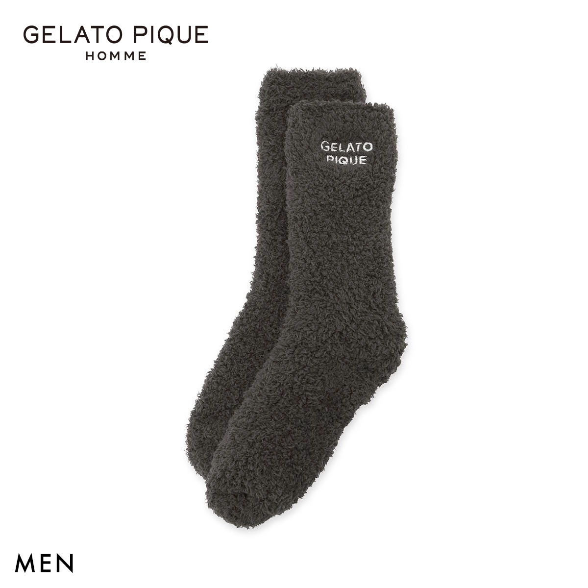 ジェラートピケ オム メンズ ジェラートソックス ジェラピケ パジャマ ルームウェア gelato pique HOMME(DGY-濃グレー-Free)