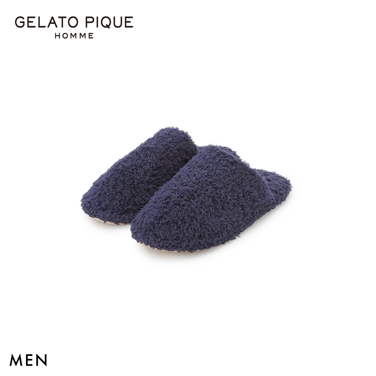 ジェラートピケ オム メンズ ジェラートルームシューズ ジェラピケ パジャマ ルームウェア gelato pique HOMME(NV-ネイビー-Free)
