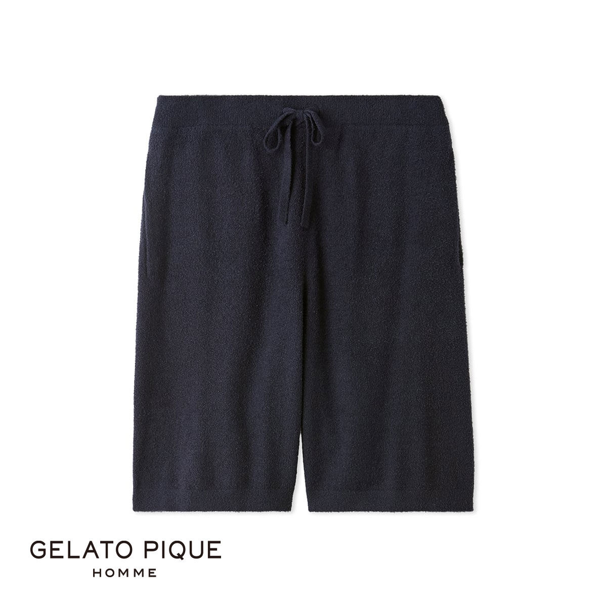 ジェラートピケ オム GELATO PIQUE メンズ 【HOMME】ウォッシャブルスムーズィーハーフパンツ ジェラピケ パジャマ ルームウェア(NV-ネイビー-M)