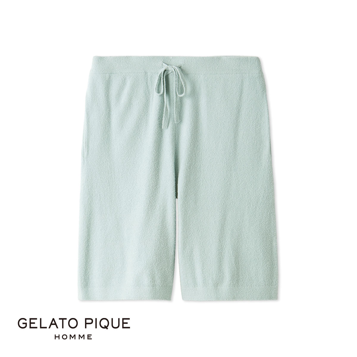 ジェラートピケ オム GELATO PIQUE メンズ 【HOMME】ウォッシャブルスムーズィーハーフパンツ ジェラピケ パジャマ ルームウェア(MI-ミント-M)