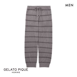 ジェラートピケ オム メンズ ホットスムーズィーボーダーロングパンツ ジェラピケ パジャマ ルームウェア GELATO PIQUE HOMME