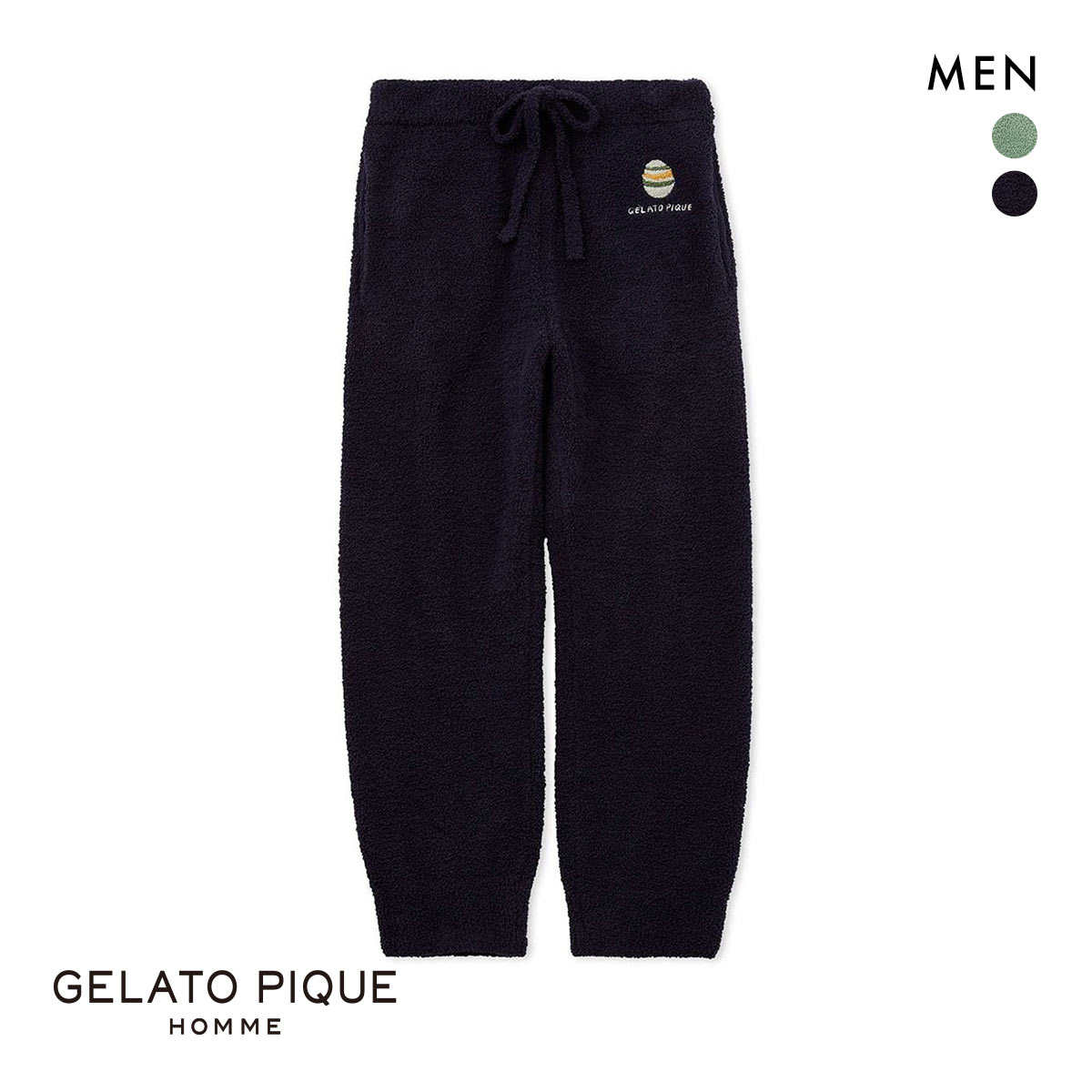 gelato pique  オム　ダイナソー プルオーバー パジャマロングパンツ Amazon | ジェラートピケ オム メンズ パウダーダイナソー