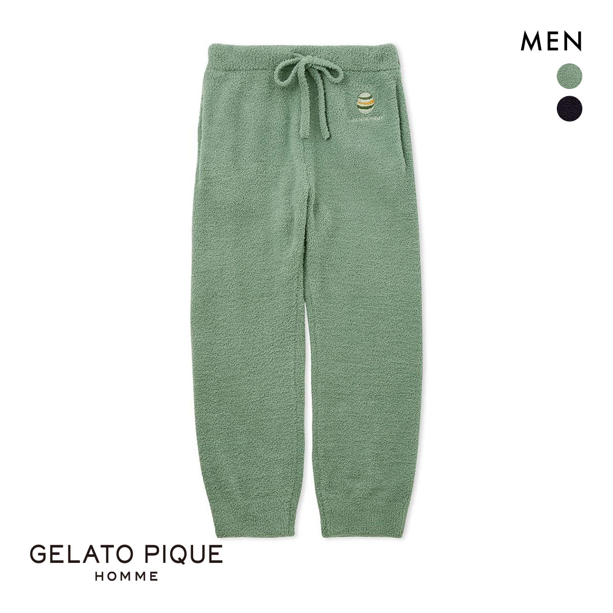 ジェラートピケ オム メンズ パウダーダイナソージャガードロングパンツ ジェラピケ ルームウェア パジャマ GELATO PIQUE HOMME