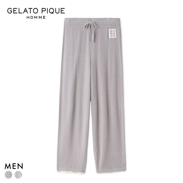 ジェラートピケ オム メンズ レイヤードホットスムーズィーロングパンツ ジェラピケ パジャマ ルームウェア GELATO PIQUE HOMME
