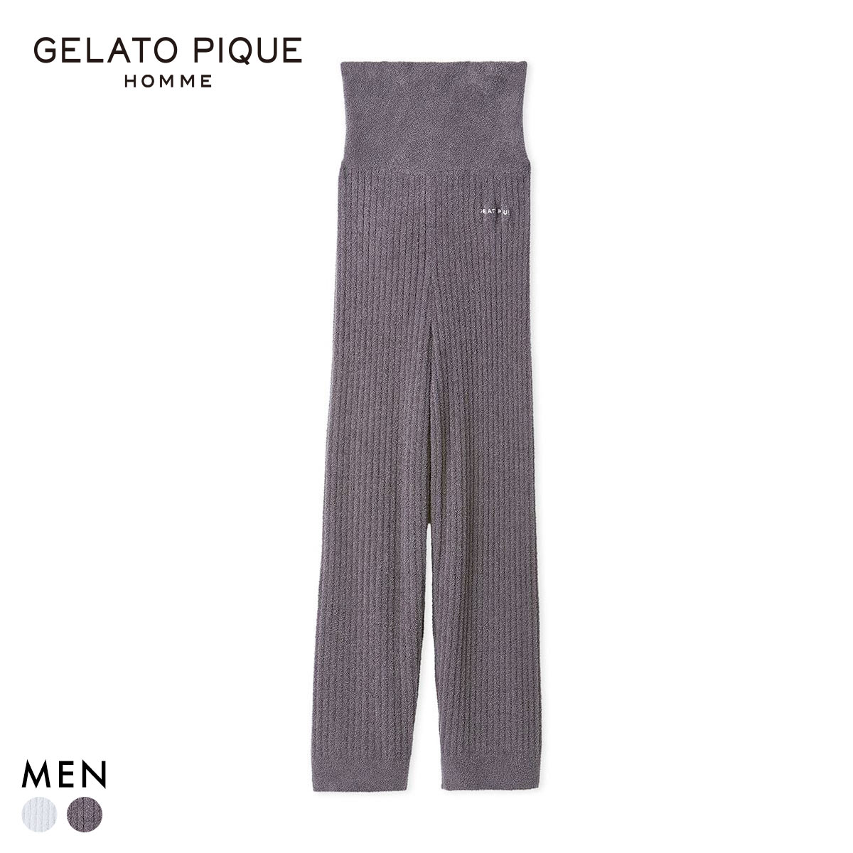 ジェラートピケ オム メンズ 調温スムーズィーロングパンツ ジェラピケ パジャマ ルームウェア gelato pique HOMME(DGY-濃グレー-M)