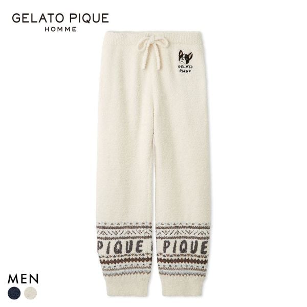 ジェラートピケ オム メンズ パウダーノルディックロングパンツ ジェラピケ パジャマ ルームウェア gelato pique HOMME