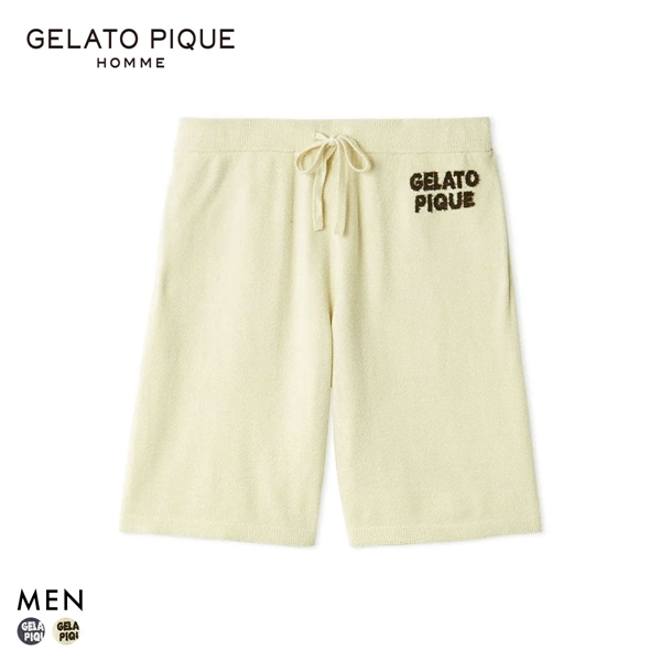 ジェラートピケ オム メンズ エアリーモコドーナツハーフパンツ ジェラピケ パジャマ GELATO PIQUE HOMME