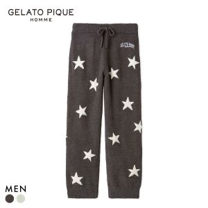 ジェラートピケ オム メンズ べビモコグッドモーニングベアロングパンツ ジェラピケ ルームウェア Valentine gelato pique HOMME