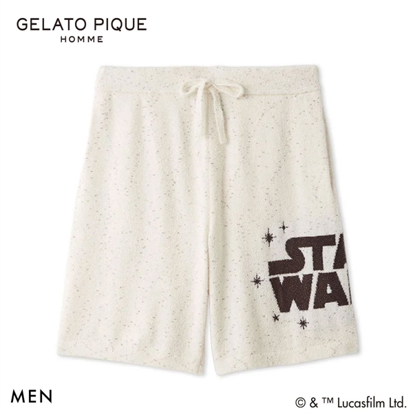 ジェラートピケ STAR WARS オム メンズ スムーズィーロゴジャガードハーフパンツ ジェラピケ スターウォーズ パジャマ GELATO PIQUE HOMME