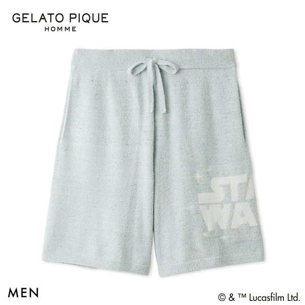 ジェラートピケ STAR WARS オム メンズ スムーズィーロゴジャガードハーフパンツ ジェラピケ スターウォーズ パジャマ GELATO PIQUE HOMME
