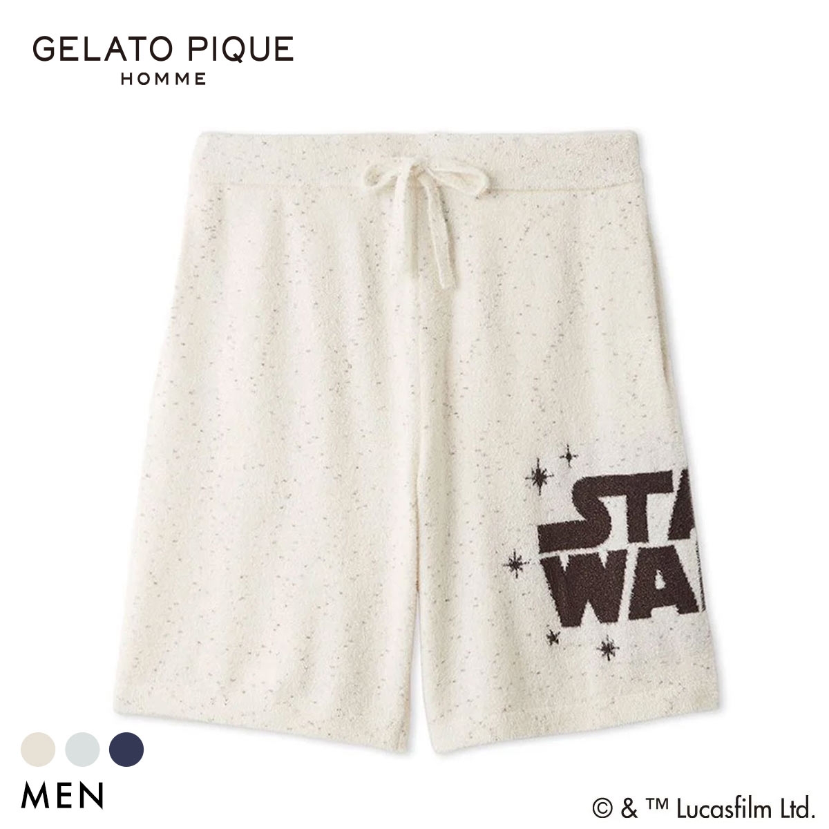 ジェラートピケ STAR WARS オム メンズ スムーズィーロゴジャガードハーフパンツ ジェラピケ スターウォーズ パジャマ GELATO PIQUE HOMME