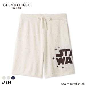 ジェラートピケ STAR WARS オム メンズ スムーズィーロゴジャガードハーフパンツ ジェラピケ スターウォーズ パジャマ GELATO PIQUE HOMME