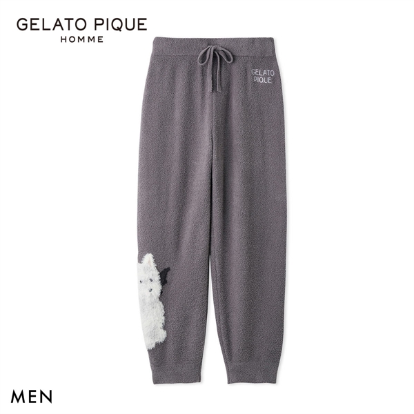 ジェラートピケ オム メンズ HALLOWEEN ナイトパレードDOGSジャガードロングパンツ ジェラピケ パジャマ GELATO PIQUE HOMME ハロウィン