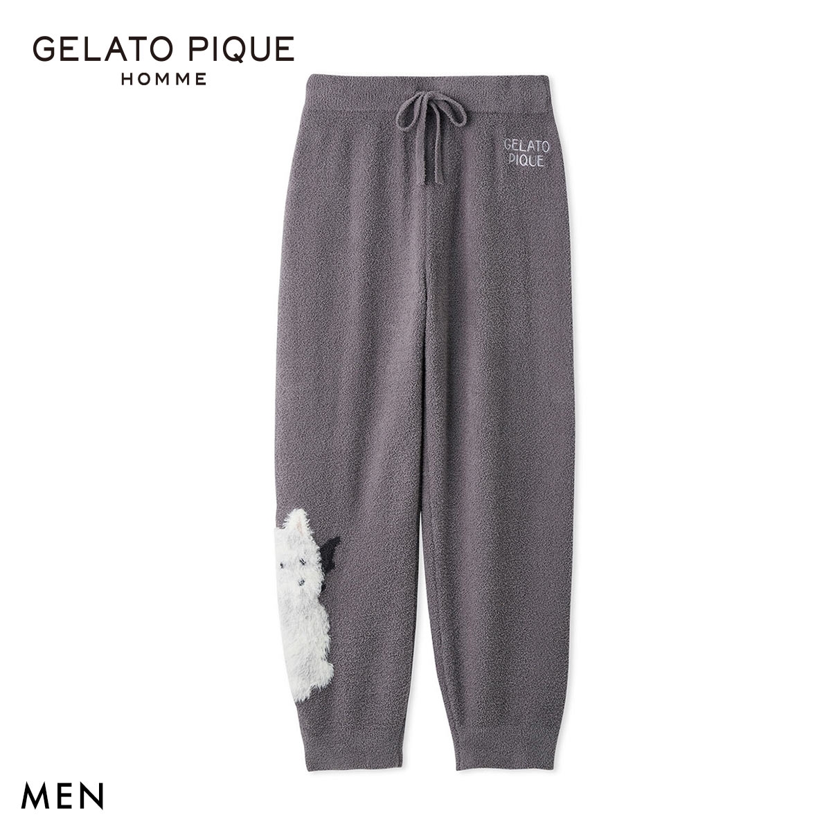 ジェラートピケ オム メンズ HALLOWEEN ナイトパレードDOGSジャガードロングパンツ ジェラピケ パジャマ GELATO PIQUE HOMME ハロウィン(DGY-濃グレー-M)