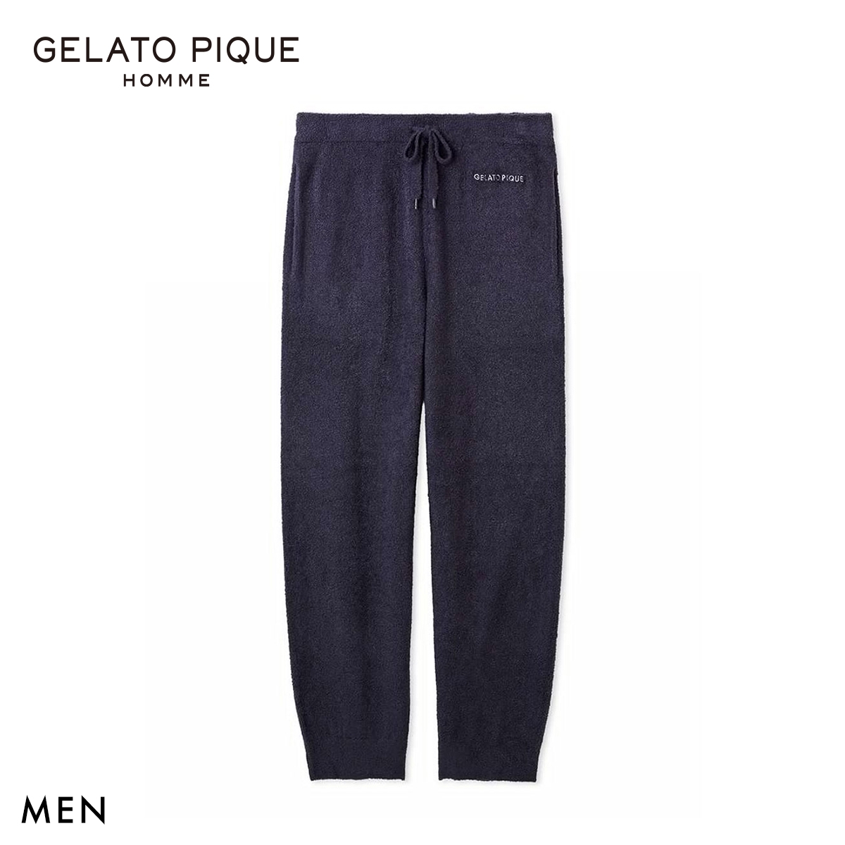ジェラートピケ オム メンズ 調温スムーズィーロングパンツ ジェラピケ gelato pique HOMME(NV-ネイビー-M)