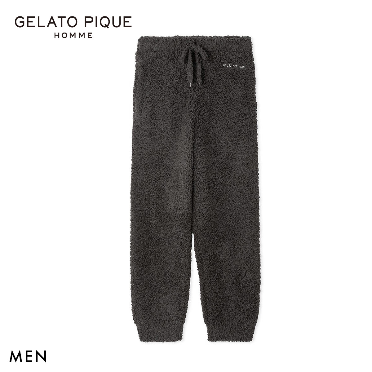 ジェラートピケ オム メンズ ジェラートロングパンツ ジェラピケ パジャマ ルームウェア gelato pique HOMME(DGY-濃グレー-M)