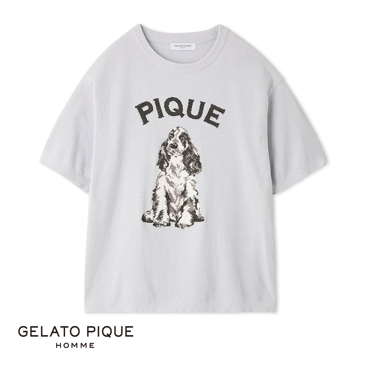 ジェラートピケ オム GELATO PIQUE メンズ 【HOMME】エアモコドッグジャガードプルオーバー ジェラピケ ルームウェア パジャマ(LBU-薄ブルー-M)