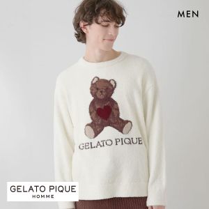 ジェラートピケ オム メンズ バレンタイン ベビモコハートベア