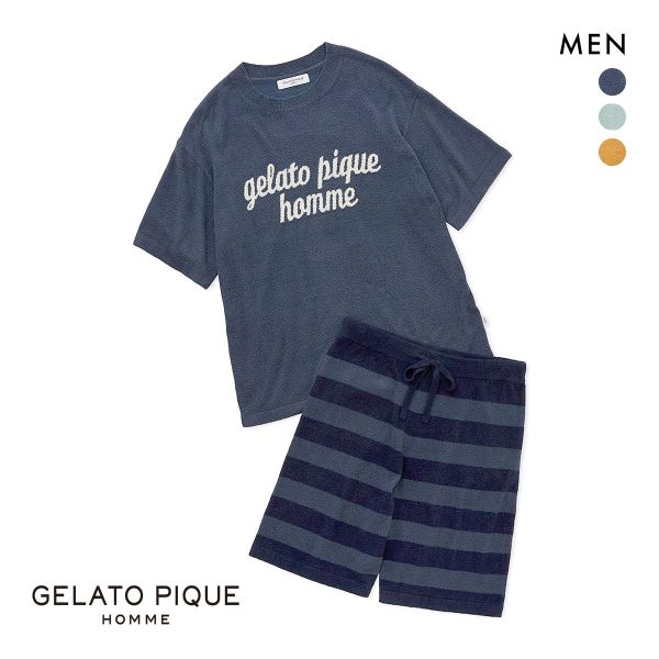 ジェラートピケ オム メンズ スムーズィーliteセットアップ ジェラピケ パジャマ ルームウェア GELATO PIQUE HOMME