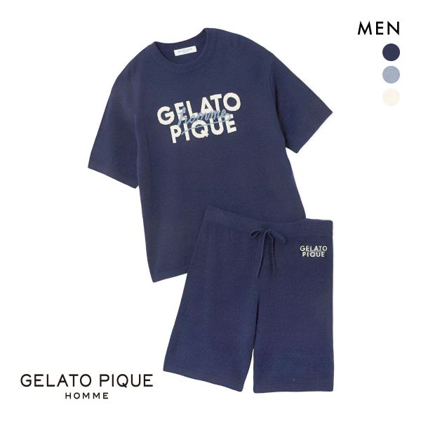 ジェラートピケ オム メンズ スムーズィーliteロゴセットアップ ジェラピケ パジャマ GELATO PIQUE HOMME ジェラートピケ オム メンズ スムーズィーliteロゴセットアップ ジェラピケ パジャマ GELATO PIQUE HOMME