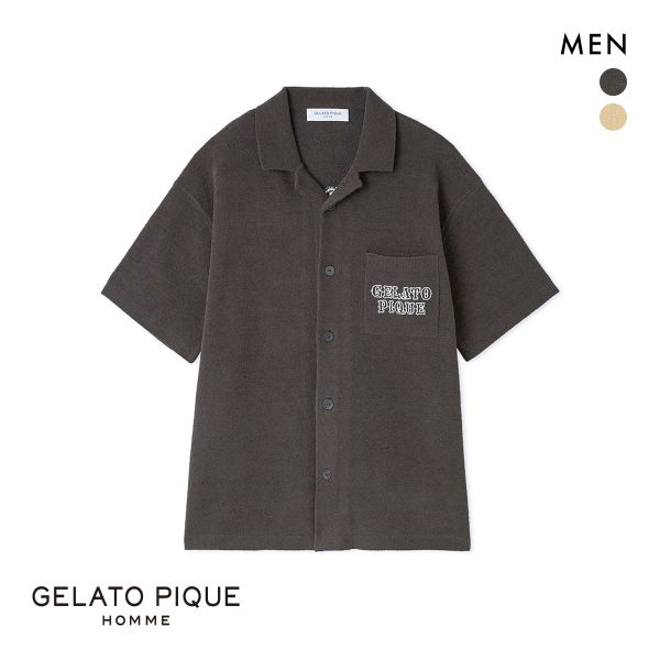 ジェラートピケ オム メンズ エアリーモコダイナーシャツ ジェラピケ パジャマ ルームウェア gelato pique HOMME
