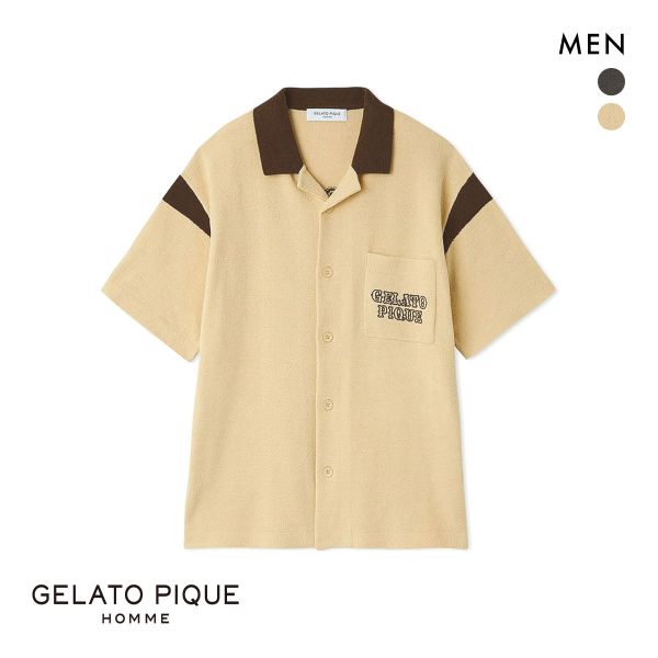 ジェラートピケ オム メンズ エアリーモコダイナーシャツ ジェラピケ パジャマ ルームウェア gelato pique HOMME