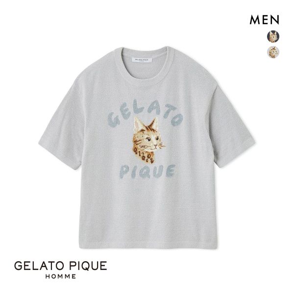 ジェラートピケ オム メンズ エアリーモコキャットプルオーバー ジェラピケ パジャマ ルームウェア gelato pique HOMME