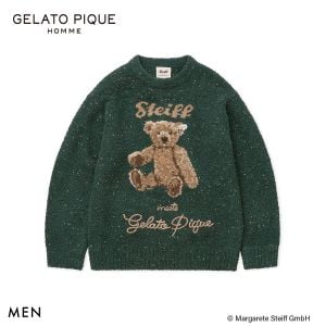 ジェラートピケ オム メンズ シュタイフ パウダーネップジャガードプルオーバー ジェラピケ ルームウェア gelato pique HOMME Steiff