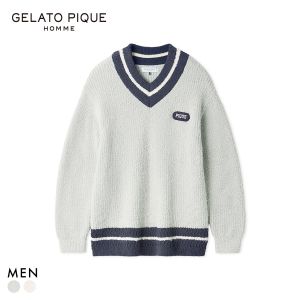 ジェラートピケ オム メンズ パウダーラインプルオーバー ジェラピケ パジャマ ルームウェア gelato pique HOMME