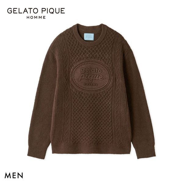 ジェラートピケ オム メンズ Valentine アランプルオーバー ジェラピケ パジャマ GELATO PIQUE HOMME バレンタイン