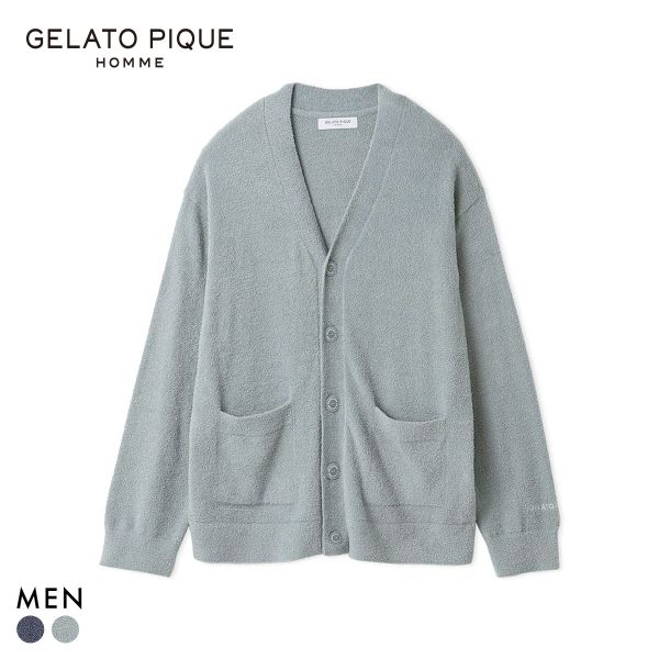 ジェラートピケ オム メンズ 調温スムーズィーカーディガン ジェラピケ gelato pique HOMME
