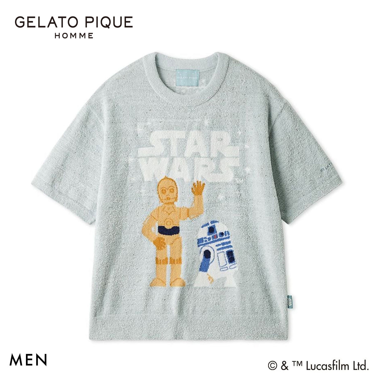ジェラートピケ STAR WARS オム メンズ スムーズィーキャラクタージャガードプルオーバー ジェラピケ スターウォーズ GELATO PIQUE HOMME(MI-ミント-M)