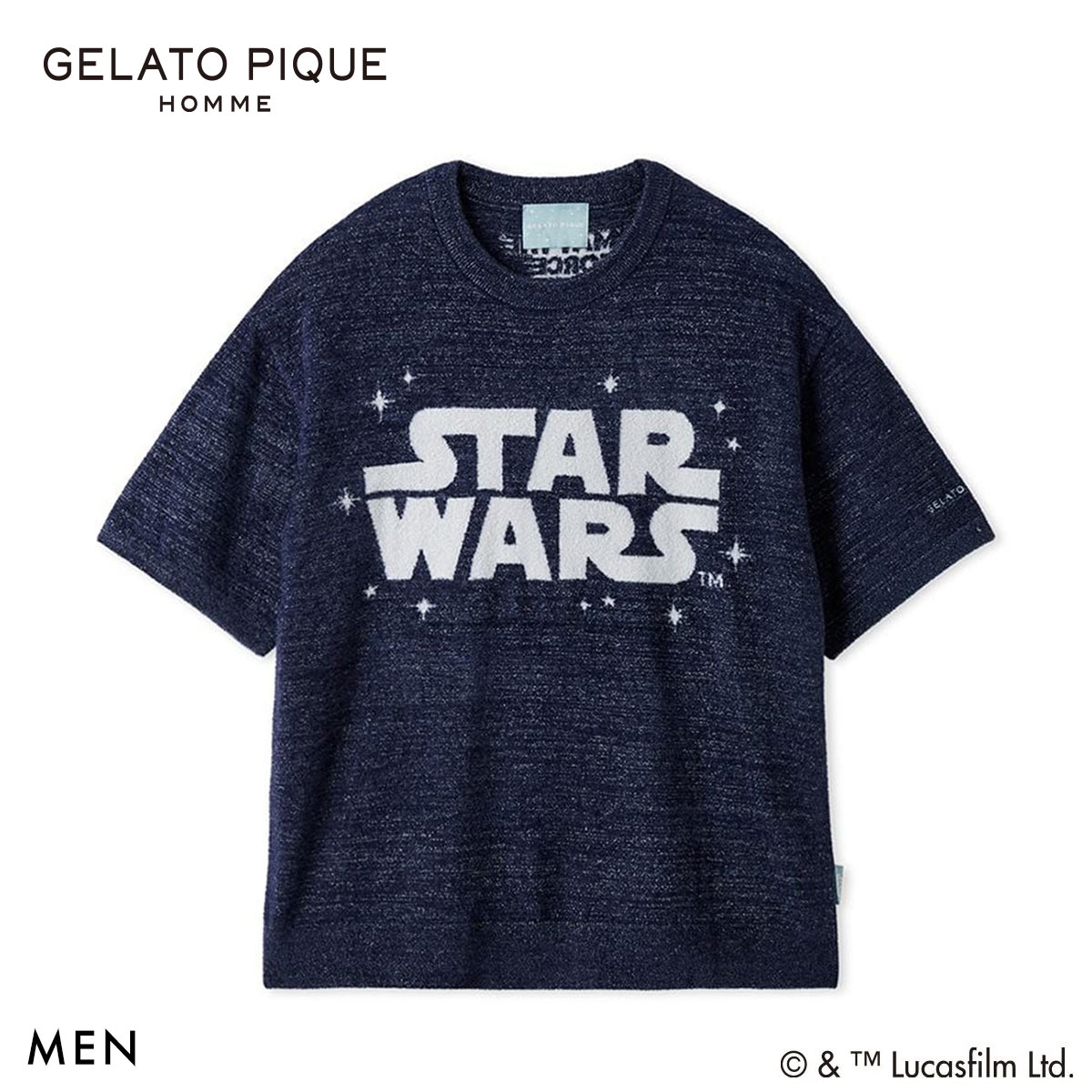 ジェラートピケ STAR WARS オム メンズ スムーズィーキャラクタージャガードプルオーバー ジェラピケ スターウォーズ GELATO PIQUE HOMME(NV-ネイビー-M)