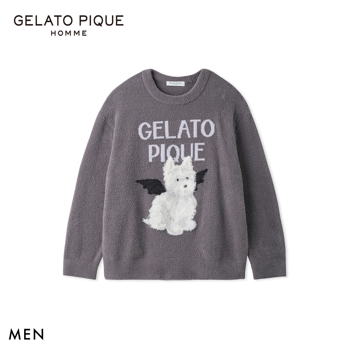 ジェラートピケ オム メンズ HALLOWEEN ナイトパレードDOGSジャガードプルオーバー ジェラピケ パジャマ GELATO PIQUE HOMME ハロウィン