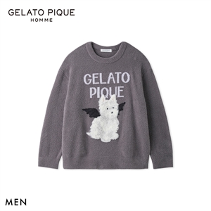 ジェラートピケ オム メンズ HALLOWEEN ナイトパレードDOGSジャガードプルオーバー ジェラピケ パジャマ GELATO PIQUE HOMME ハロウィン