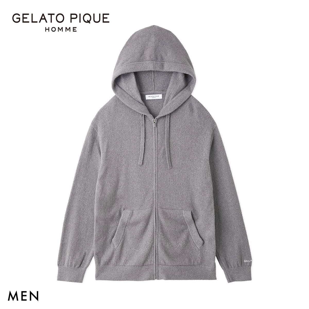 ジェラートピケ オム メンズ 調温スムーズィーパーカ ジェラピケ GELATO PIQUE(GY-グレー-M)