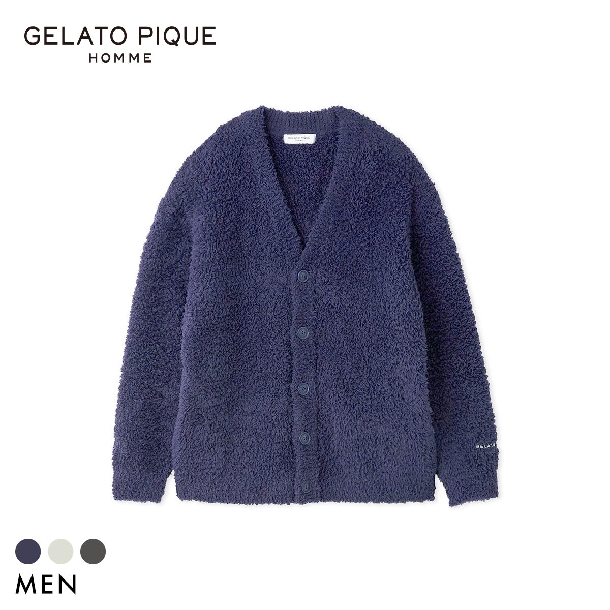 ジェラートピケ オム メンズ ジェラートカーディガン ジェラピケ パジャマ ルームウェア gelato pique HOMME